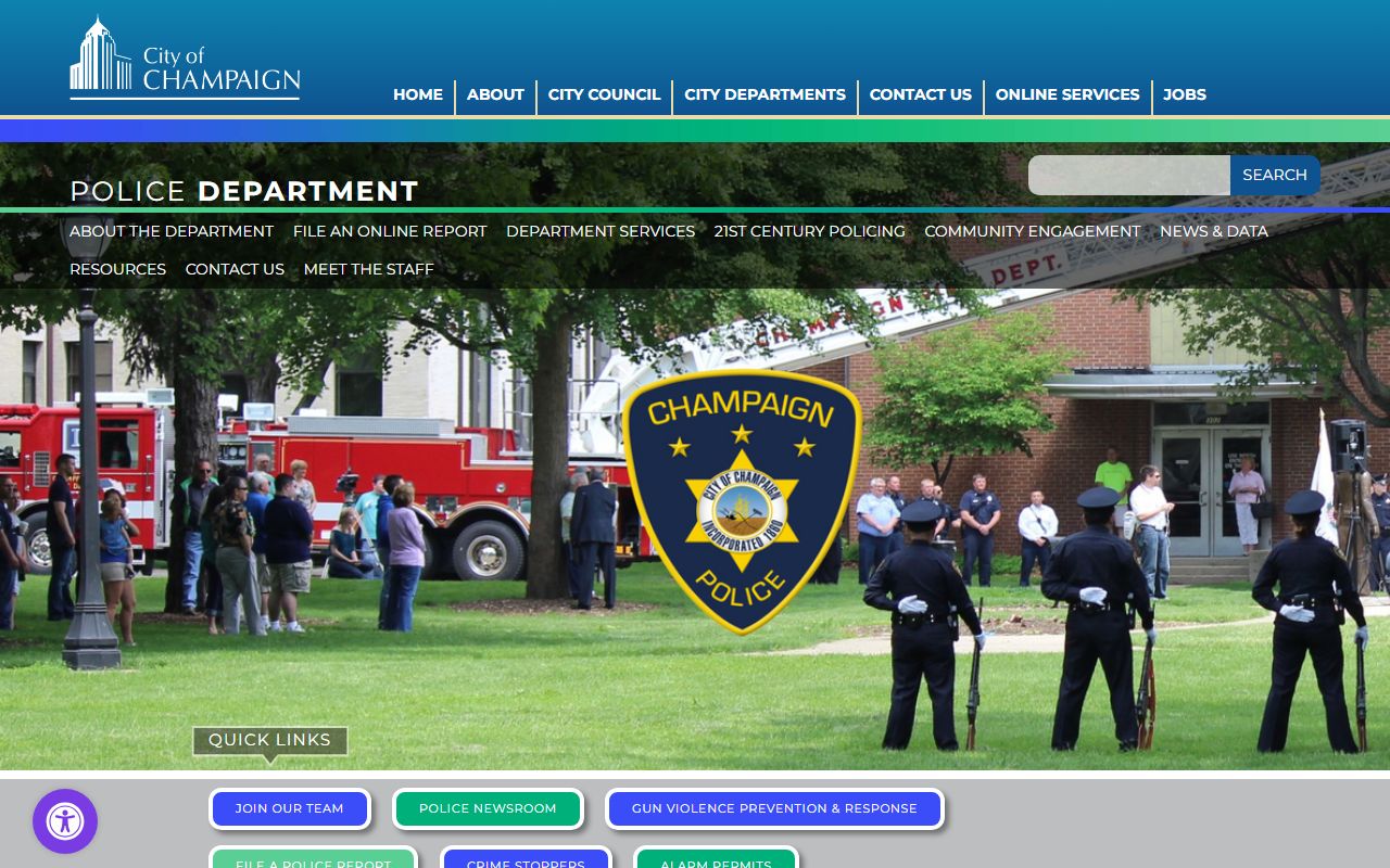Champaign Police Department website for Champaign sex offender registry resources