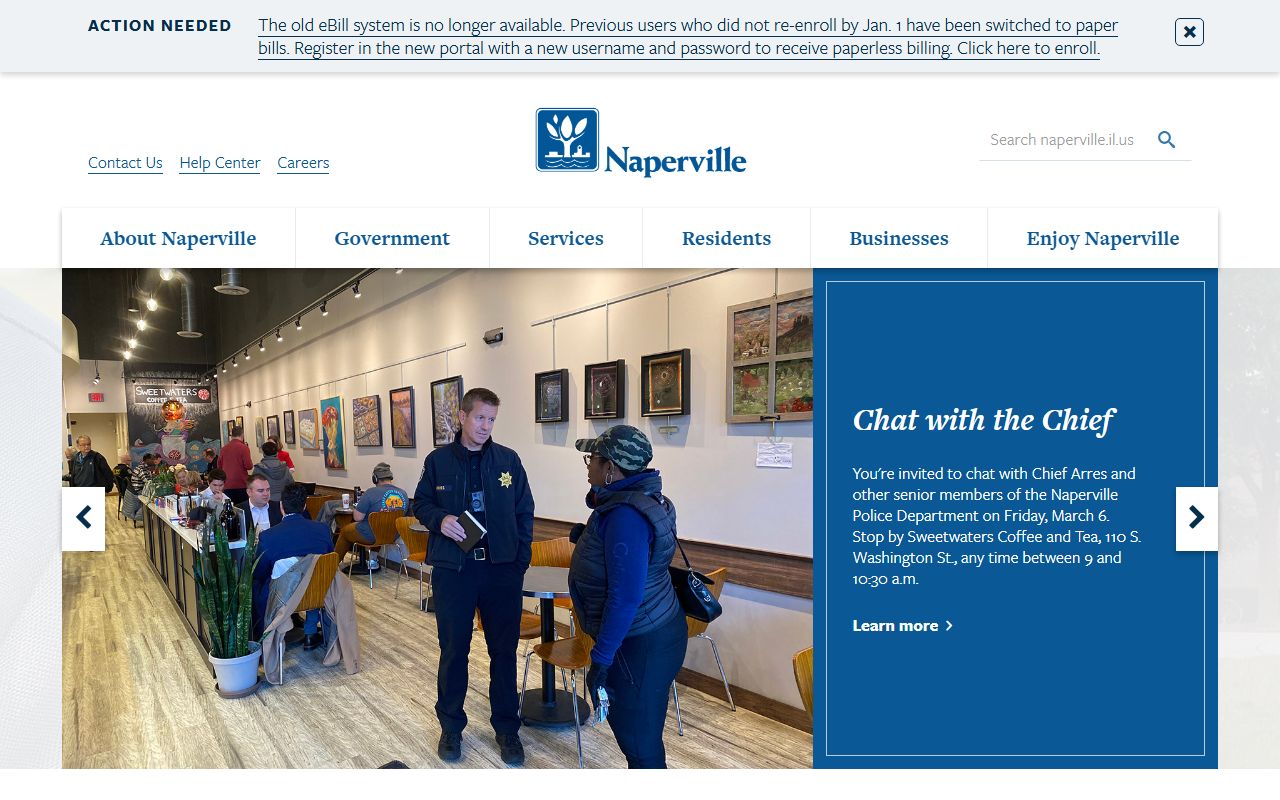 Naperville Police Department page for Naperville sex offender resources