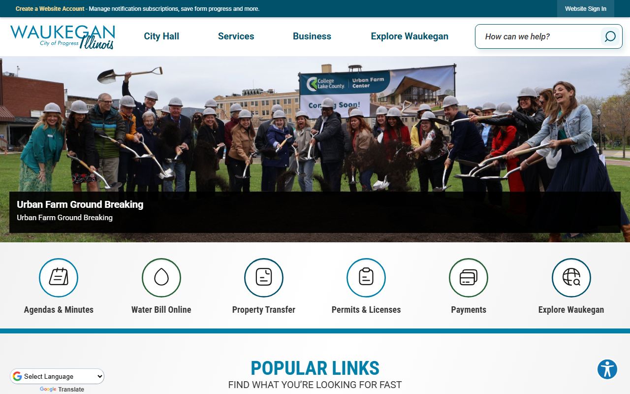 City of Waukegan website for Waukegan sex offender registry information