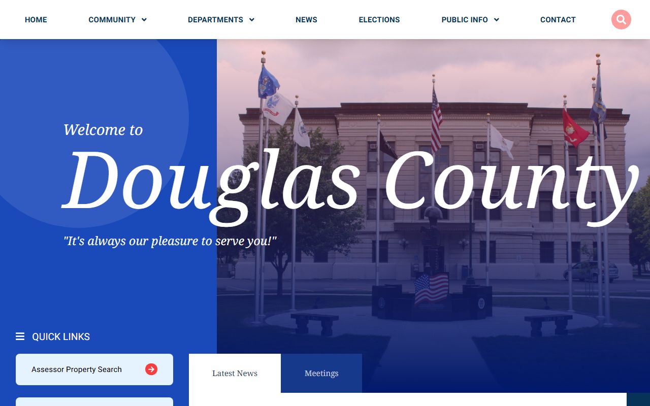 Douglas County government website with Douglas County sex offender registry information