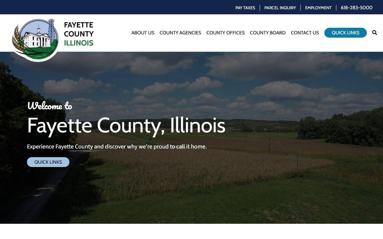 Fayette County government website with Fayette County sex offender registry information