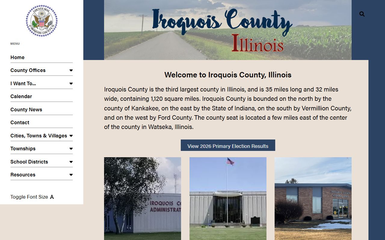 Iroquois County website with sex offender registry access