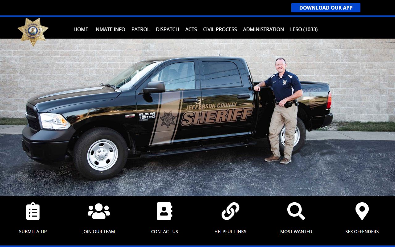 Jefferson County Sheriff website sex offender registry resources