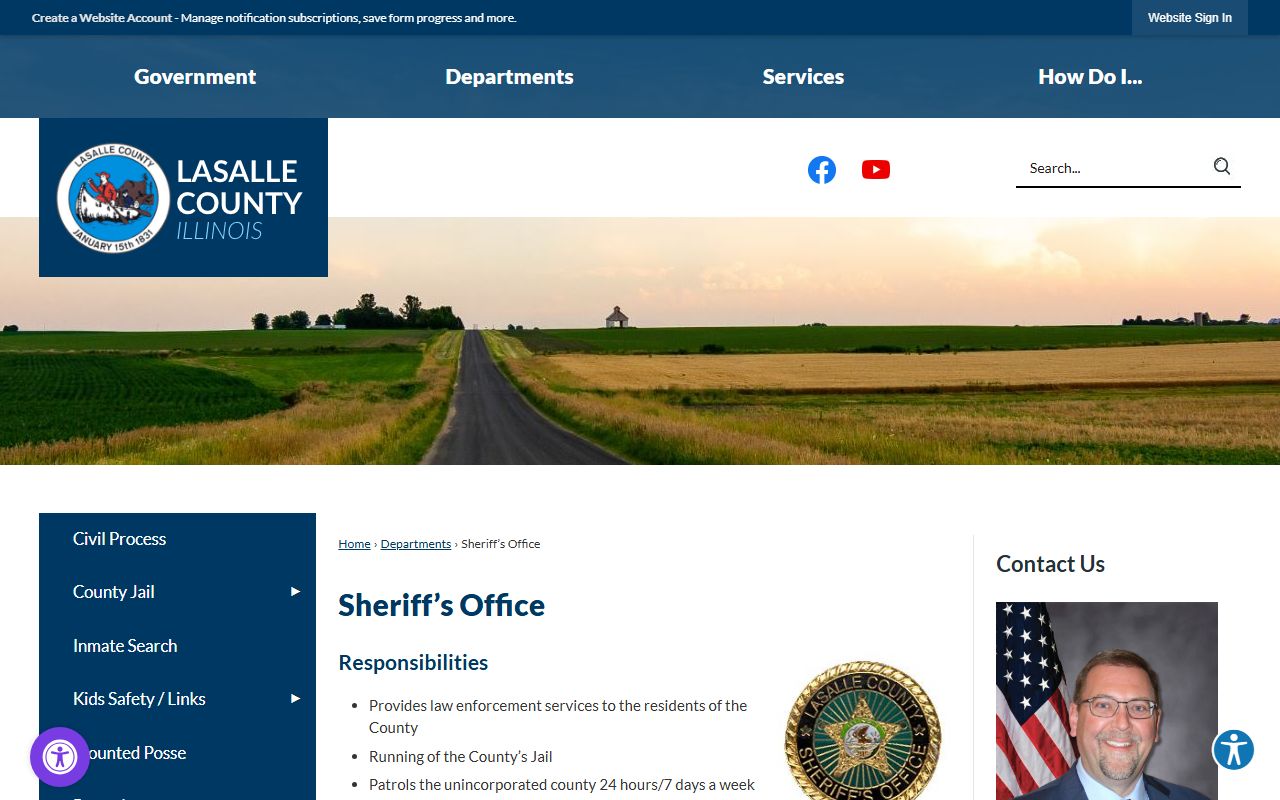 LaSalle County Sheriff sex offender registry page