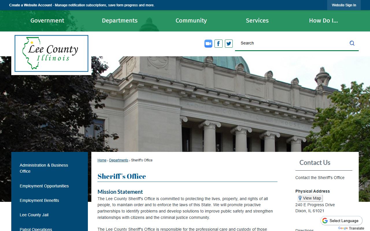 Lee County Sheriff sex offender registry page