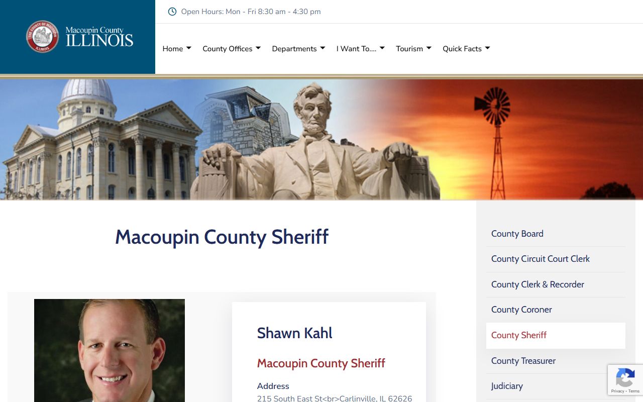 Macoupin County Sheriff sex offender registry page