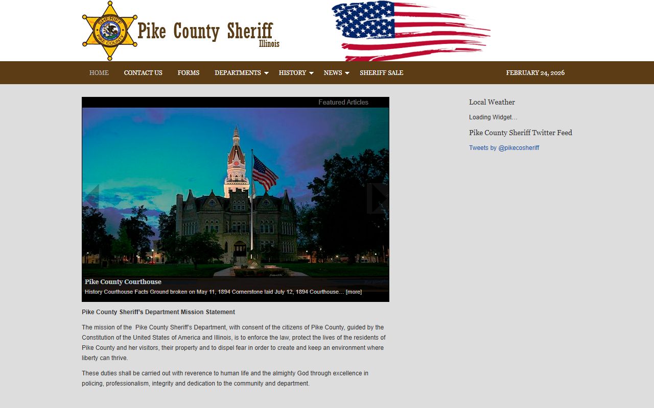 Pike County Sheriff Department website for sex offender registry