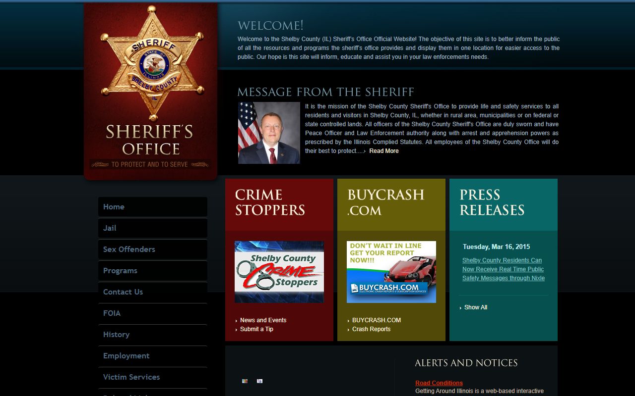 Shelby County Sheriff Office website sex offender registry resources