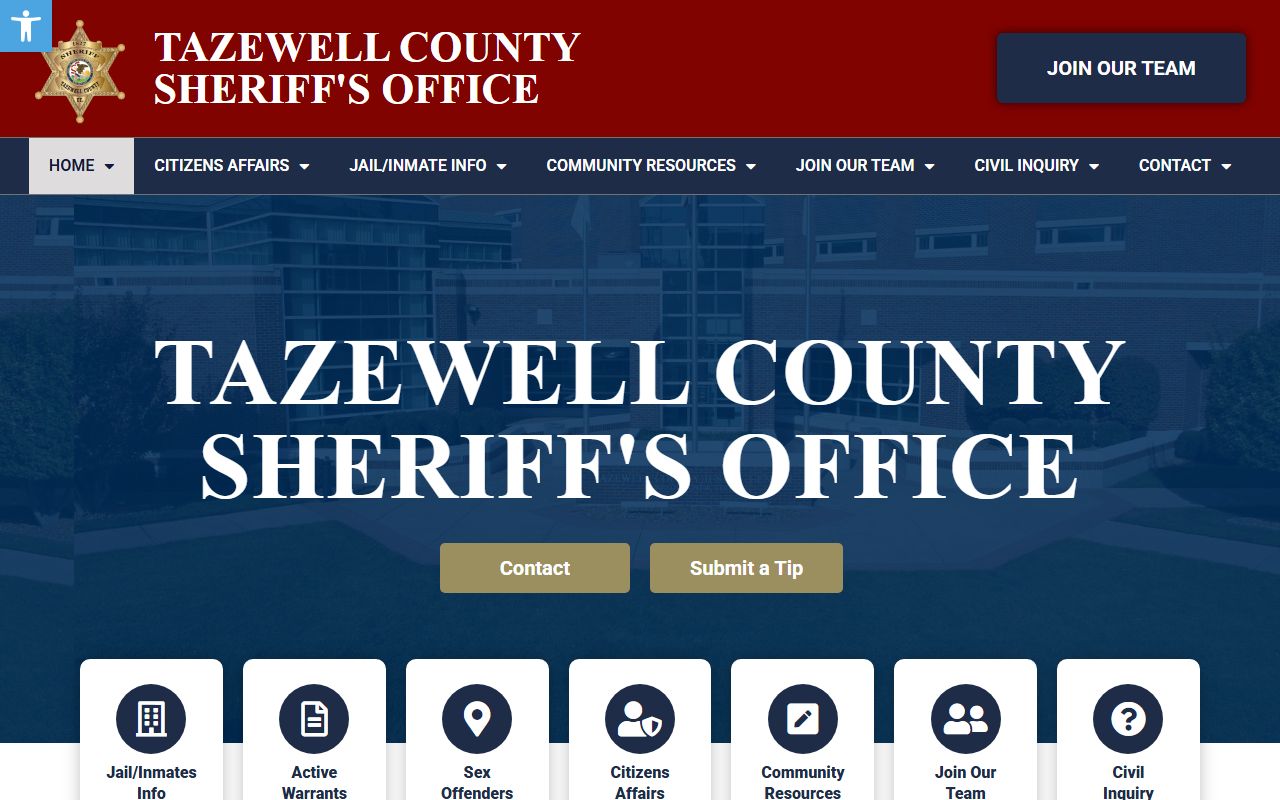 Tazewell County Sheriff sex offender registry page